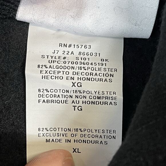 Champion Hoodie Mens XL Black Captain Morgan Print Long Sleeve Reverse Weave - Picture 8 of 10